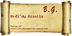 Bródy Gizella névjegykártya