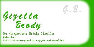 gizella brody business card